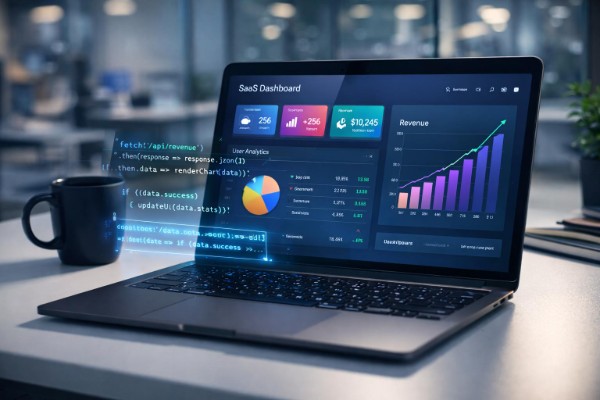 Creator using an AI vibe coding tool to build a micro-SaaS application